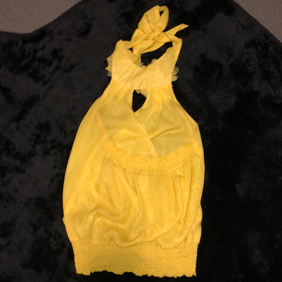 YaYa & Co. Yellow Halter Top - Picture 4 of 6